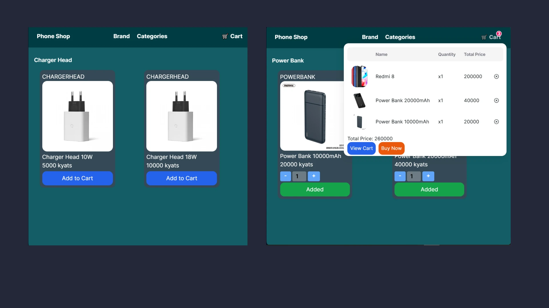 Small Ecommerce Website